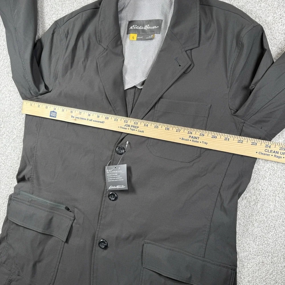 New Mens Eddie Bauer Travex Voyager 2.0 Blazer‎ Size 46 Gray Jacket
